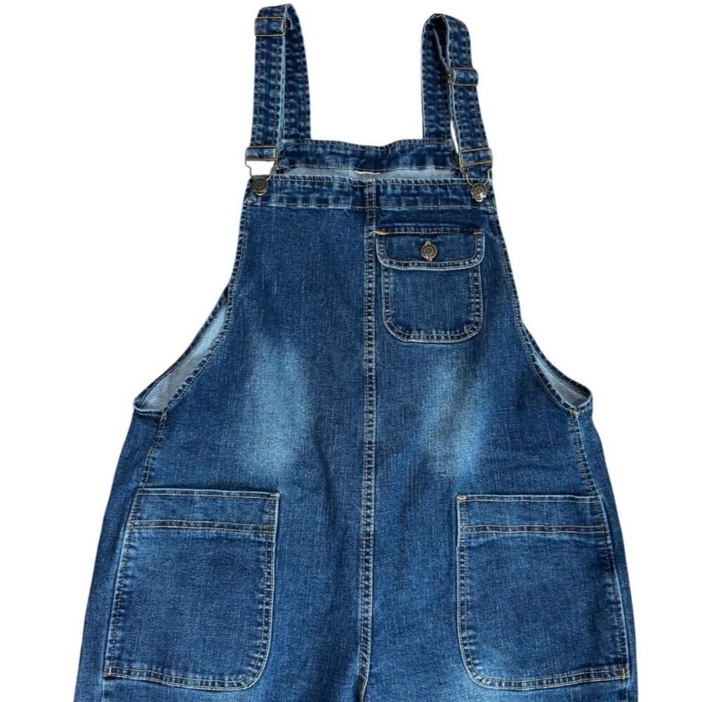 Soojun Denim size large casual baggy denim bib overalls
